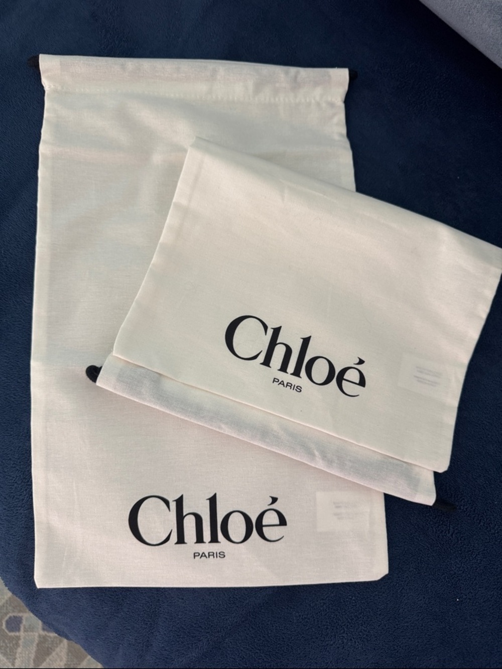 Chloe Cream Dust Bags Set - 2- shoe bag
